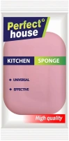 Губка для посуды овальная Perfect House Kitchen Sponge 1 губка розовая