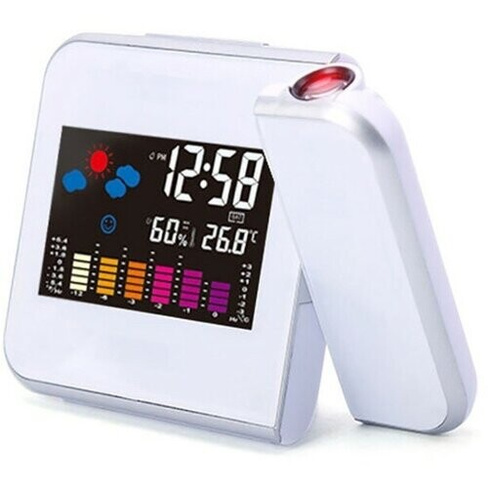 Часы - будильник электронные настольные с проекцией на потолок, термометром, календарем, USB MikiMarket