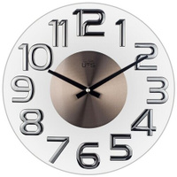 Часы настенные кварцевые Tomas Stern 8016/8027, коричневый/серебристый