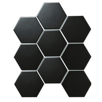 Мозаика Starmosaic Hexagon Big Black Matt 95*110мм керамика 295*256мм