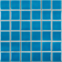 Мозаика керамическая Crackle Light Blue Glossy 48*48мм 30.6*30.6см Starmosaic