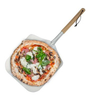 Лопата для пиццы Ziipa ZiiPa22-005/6 для дровяной печи, алюминиевая/деревянная, прямоугольная