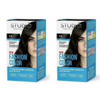 Краска для волос, Studio Professional, Fashion Color, 1.0 чёрный, 115 мл, 2 шт Essem Hair Studio Professional