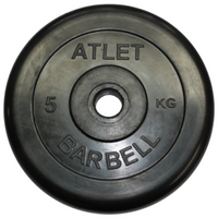 Диск MB Barbell MB-AtletB26 5 кг черный
