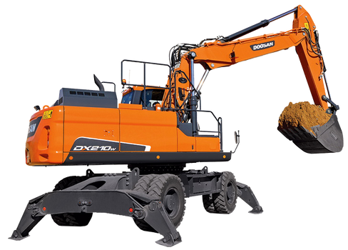 Аренда колесного экскаватора Doosan DX210W