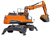 Аренда колесного экскаватора Doosan DX210W