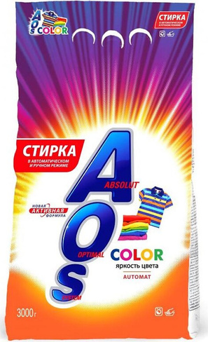 Бытовая химия Aos Стиральный порошок Color Automat 3кг