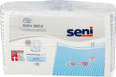 Средство по уходу за больными Seni San Uni / Сан Юни - анатомические подгузники для взрослых, 30 шт