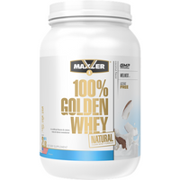 Натуральный протеин сывороточный Maxler 100% Golden Whey NATURAL 2 lb (907 гр.), без искусственных ароматизаторов и кра
