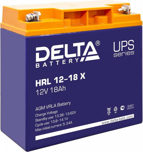 Аккумулятор Delta HRL-12-18 X