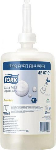 Для ванны и душа Tork Картридж с жидким мылом S1 Premium 470201/420701 1 л