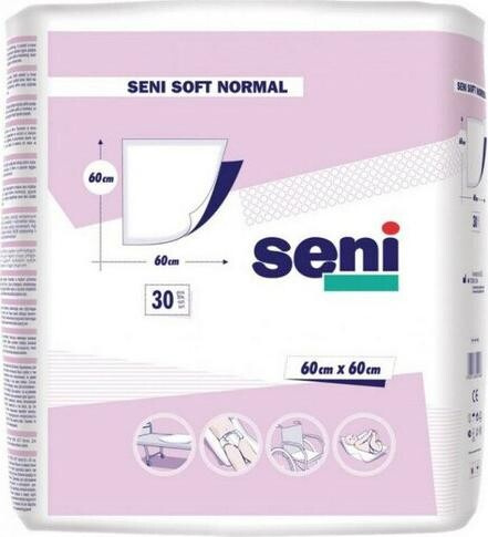 Средство по уходу за больными Seni Soft Normal / Софт Нормал - одноразовые впитывающие пеленки, 60x60 см, 30 шт