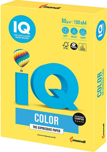 Бумага, пленка IQ Color Бумага для офисной техники CY39 Color А4 80 г/м2