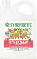 Бытовая химия Synergetic Гель-бальзам для мытья посуды и детских игрушек Розовый грейпфрут и специи 3.5л