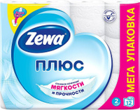 Туалетная бумага Zewa Бумага туалетная Плюс 2-слойная белая (12 рулонов в упаковке)