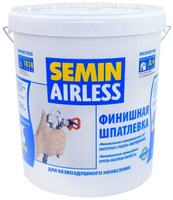 Шпаклевка Semin финишная для безвоздушного нанесения AIRLESS 25кг (белая крышка)