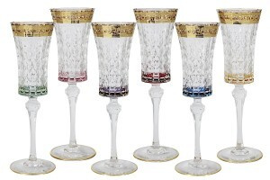 Набор бокалов для шампанского, 6 предметов, Цветная Флоренция, Same Decorazione (46054)