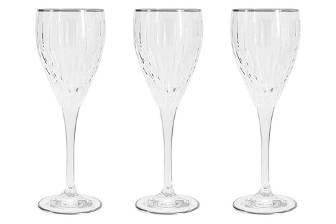 Набор бокалов для вина Same Пиза серебро 0,25 л 6 штук (61161)