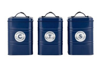 Набор банок для сыпучих продуктов Grandham, синие, 1,45 л, 3 штуки, Maxwell & Williams (62593al)