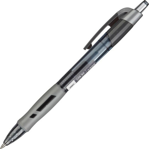 Ручка Deli Ручка гелевая автоматическая Arris, д шарика 0,5 мм, резин манж, черная