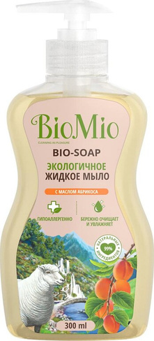 Для ванны и душа BioMio Жидкое мыло с маслом абрикоса 300мл