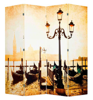 Ширма 1201-4 "Набережная Венеции" | 4 панели | M-lion мебель