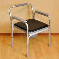 Кресло-туалет с мягким сиденьем FS 895 L (санитарный стул прикроватный)
