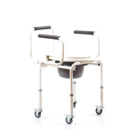 Кресло-туалет для инвалидов Ortonica TU 80 с колесами (санитарный стул-каталка)