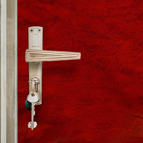 Комплект для обивки дверей, 110 × 200 см: иск.кожа, поролон 3 мм, гвозди, бордо, No brand