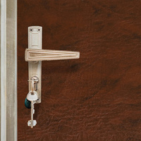 Комплект для обивки дверей 110 × 205 см: иск.кожа, поролон 3 мм, гвозди, коричневый, No brand