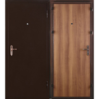 Дверь входная Промет Спец Про правая медный антик - итальянский орех 960х2060 мм